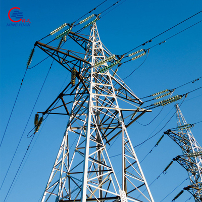 लैटिस इलेक्ट्रिक पाइलोन ट्रांसमिशन टॉवर 35kV एंगल स्टील 0.85 KN/Sqm