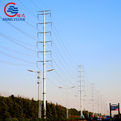 अष्टकोणीय विद्युत इस्पात उपयोगिता पोल 11kv विद्युत वितरण हॉट डिप