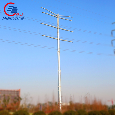 अष्टकोणीय विद्युत इस्पात उपयोगिता पोल 11kv विद्युत वितरण हॉट डिप