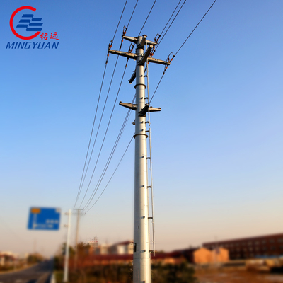 अष्टकोणीय विद्युत इस्पात उपयोगिता पोल 11kv विद्युत वितरण हॉट डिप