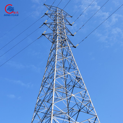 Q355b जस्ती उच्च वोल्टेज बिजली पावर टॉवर जाली 220kv ट्रांसमिशन लाइन