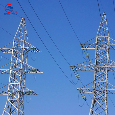 Q355b जस्ती उच्च वोल्टेज बिजली पावर टॉवर जाली 220kv ट्रांसमिशन लाइन
