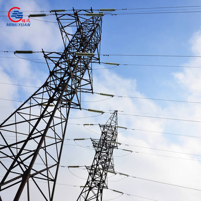 लैटिस इलेक्ट्रिक पाइलोन ट्रांसमिशन टॉवर 35kV एंगल स्टील 0.85 KN/Sqm