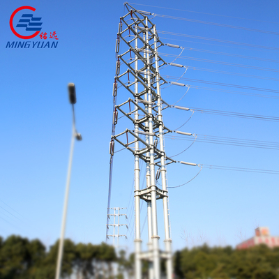 हाई वोल्टेज ओवरहेड इलेक्ट्रिक ट्रांसमिशन पावर 550kV लैटिस एंगल हाई टेंशन Q460