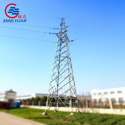 66kV ट्रांसमिशन लाइन स्टील पोल टॉवर उच्च वोल्टेज 120KM/H
